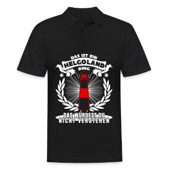 Helgoland Insel Spruch - Männer Poloshirt - Schwarz - Vorne - Kai (181cm)