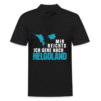 Helgoland Spruch - Mir reichts - Männer Poloshirt - Schwarz - Vorne - Kai (181cm)