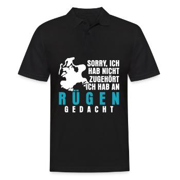 Rügen Urlaub Spruch - Männer Poloshirt - Schwarz - Vorne - Kai (181cm)