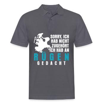 Rügen Urlaub Spruch - Männer Poloshirt - Anthrazit - Vorne - Nico (186cm)