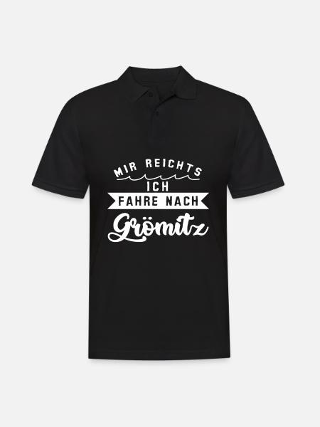 Grömitz Spruch - Mir reichts - Männer Poloshirt - Schwarz