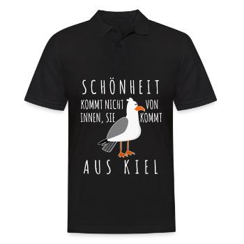 Kiel Spruch Witz Möwe - Männer Poloshirt - Schwarz - Vorne - Kai (181cm)