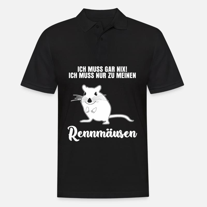 Rennmaus Spruch - Männer Poloshirt - Schwarz