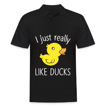 Ducks Fan Funny Duck Lover - Men's Polo Shirt - black - Front - Kai (181cm)