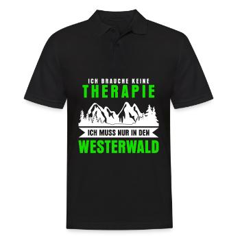 Westerwald Westerwälder Spruch lustig - Männer Poloshirt - Schwarz - Vorne - Kai (181cm)