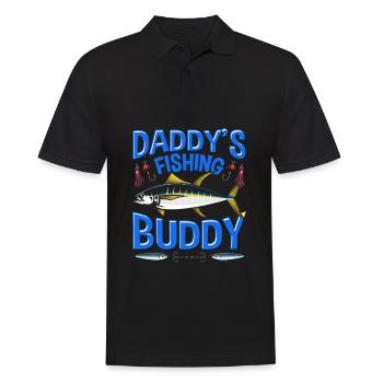 Vater Sohn Angler Fischer Angeln Fan Fisch - Männer Poloshirt - Schwarz - Vorne - Kai (181cm)