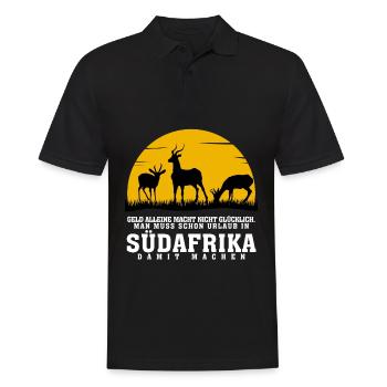 Afrique du Sud Gazelles Coucher de soleil - Polo Homme - noir - Devant - Kai (181cm)