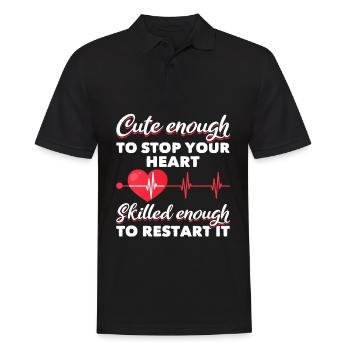 Lustige Krankenschwester Medizin Karriere Humor - Männer Poloshirt - Schwarz - Vorne - Kai (181cm)