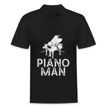 Klavierlehrer Musikalisch Instrument Komponist - Männer Poloshirt - Schwarz - Vorne - Kai (181cm)