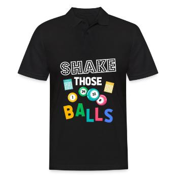 Drôle de Bingo Boules d’humour au hasard - Polo Homme - noir - Devant - Kai (181cm)