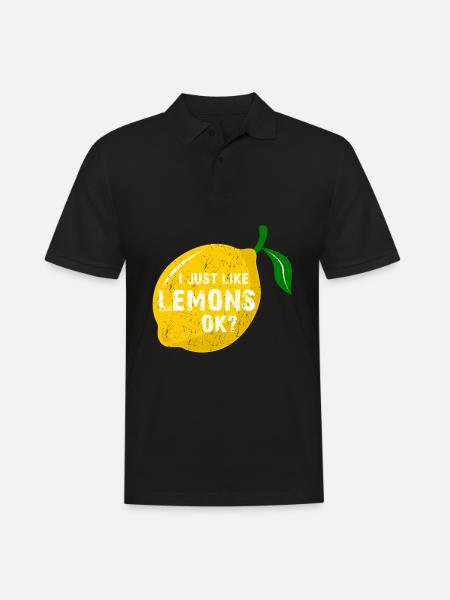 Lemon saying funny - Men's Polo Shirt - black