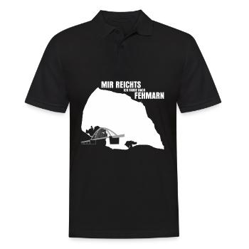 Fehmarn Spruch - Mir reichts - Männer Poloshirt - Schwarz - Vorne - Kai (181cm)