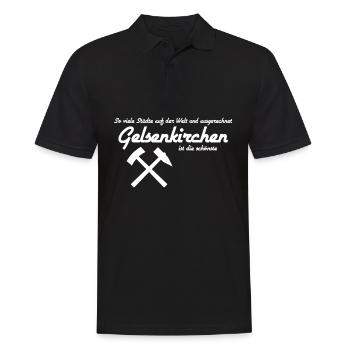 Gelsenkirchen - Schönste Stadt - Männer Poloshirt - Schwarz - Vorne - Kai (181cm)