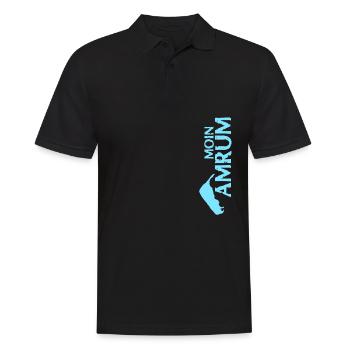 Amrum Moin Spruch - Männer Poloshirt - Schwarz - Vorne - Kai (181cm)