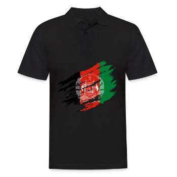 Afghanistan Flagge Afghane - Männer Poloshirt - Schwarz - Vorne - Kai (181cm)