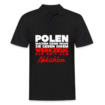 Polnisch Polska Polen Pole Arbeit - Männer Poloshirt - Schwarz - Vorne - Kai (181cm)