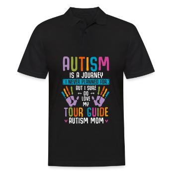 Autismus Mama Familie Unterstützung Kind - Männer Poloshirt - Schwarz - Vorne - Kai (181cm)