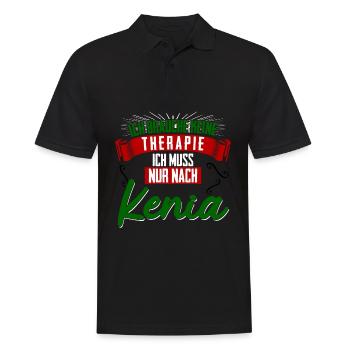 Kenia Urlaub Kenya - Männer Poloshirt - Schwarz - Vorne - Kai (181cm)