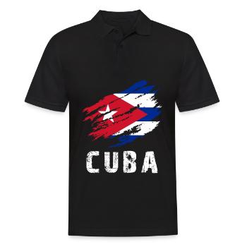 Havanna Cuba Flagge Kuba - Männer Poloshirt - Schwarz - Vorne - Kai (181cm)