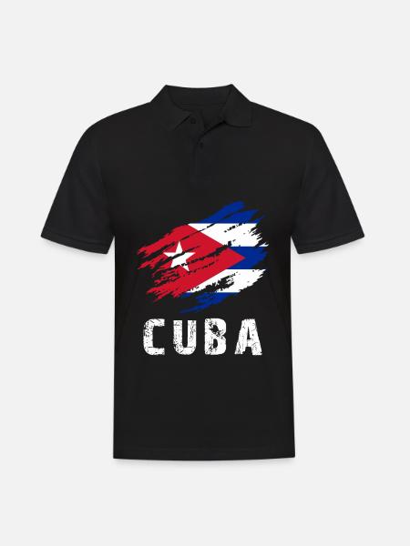 La Havane Cuba Drapeau Cuba - Polo Homme - noir