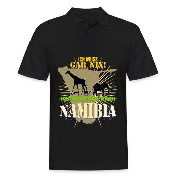 Urlaub Afrika Namibia - Männer Poloshirt - Schwarz - Vorne - Kai (181cm)