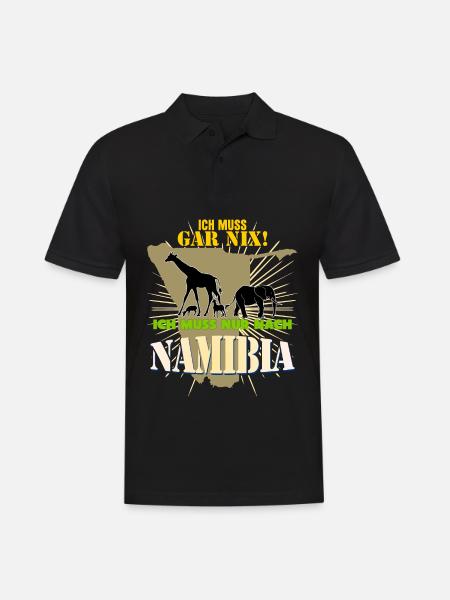 Urlaub Afrika Namibia - Männer Poloshirt - Schwarz