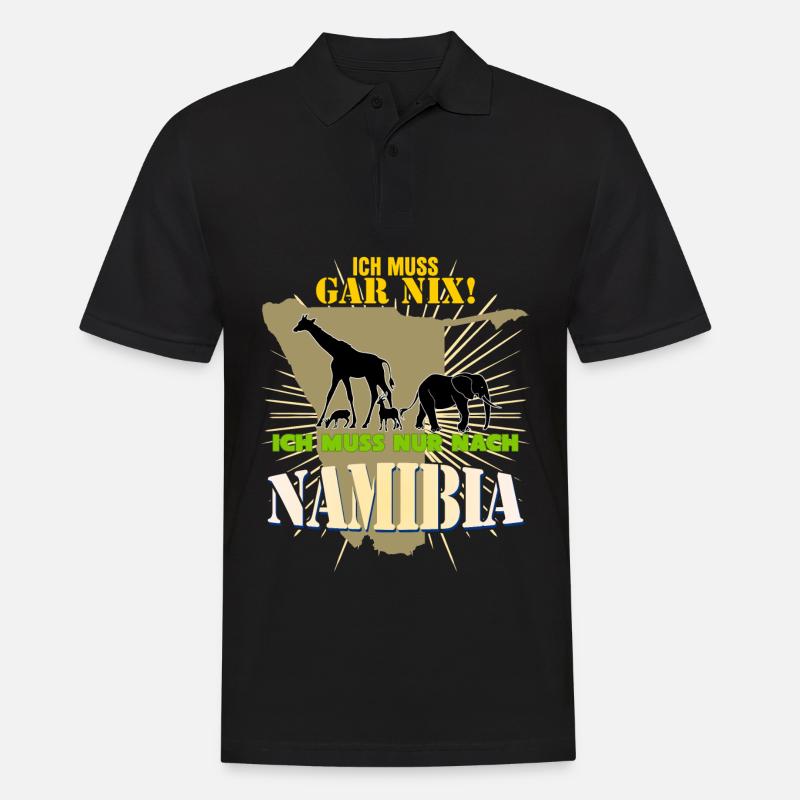 Urlaub Afrika Namibia - Männer Poloshirt - Schwarz