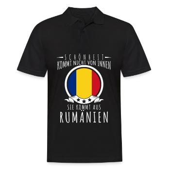 Rumänien Flagge Rumänin Spruch Romania - Männer Poloshirt - Schwarz - Vorne - Kai (181cm)
