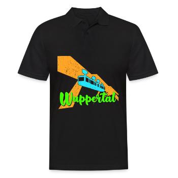 Wupptertaler Schwebebahn Bahn Wuppertal - Männer Poloshirt - Schwarz - Vorne - Kai (181cm)