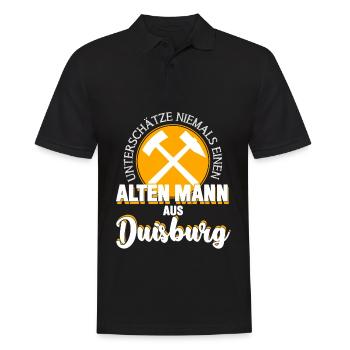 Duisburg Duisburger Duisburgerin - Männer Poloshirt - Schwarz - Vorne - Kai (181cm)