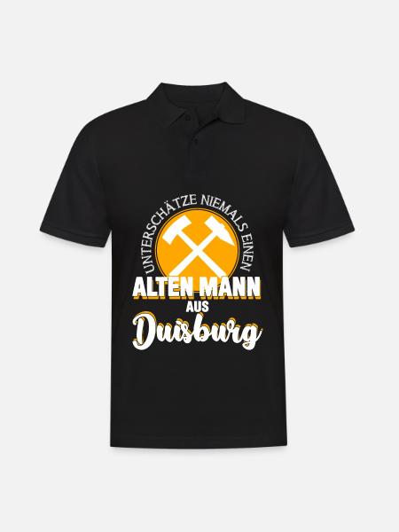 Duisburg Duisburger Duisburgerin - Männer Poloshirt - Schwarz