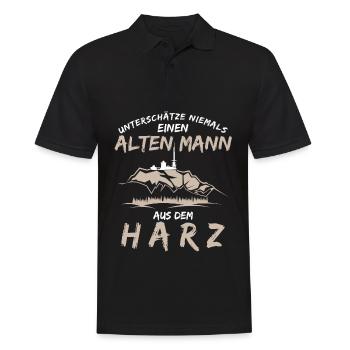 Harz Harzer Brocken - Männer Poloshirt - Schwarz - Vorne - Kai (181cm)