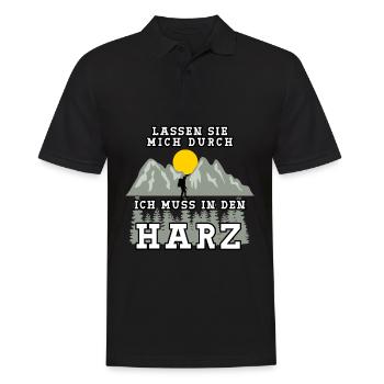 Harz Urlaub Harzer Wandern - Männer Poloshirt - Schwarz - Vorne - Kai (181cm)