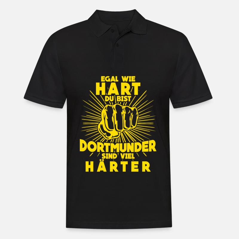 Dortmunder sind härter Dortmund - Männer Poloshirt - Schwarz