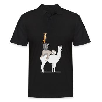 Bremer Alpagasa Paresseux Raton laveur Brême - Polo Homme - noir - Devant - Kai (181cm)