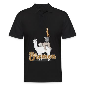 Bremer animaux empilés Brême - Polo Homme - noir - Devant - Kai (181cm)