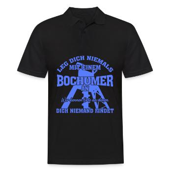 Bochum - Männer Poloshirt - Schwarz - Vorne - Kai (181cm)