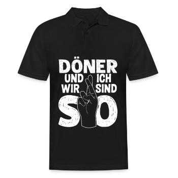 Kebab Dönertasche Döner - Männer Poloshirt - Schwarz - Vorne - Kai (181cm)