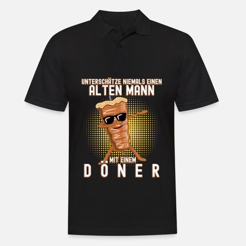 Döner Kebab - Männer Poloshirt - Schwarz