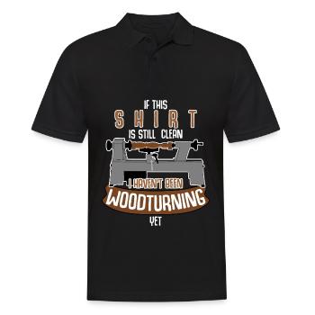 Turning Woodturning Turner - Men's Polo Shirt - black - Front - Kai (181cm)