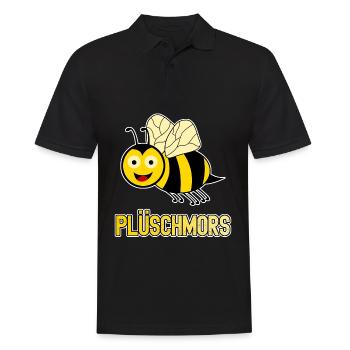Plattdeutsch Hummeln Plüschmors - Männer Poloshirt - Schwarz - Vorne - Kai (181cm)