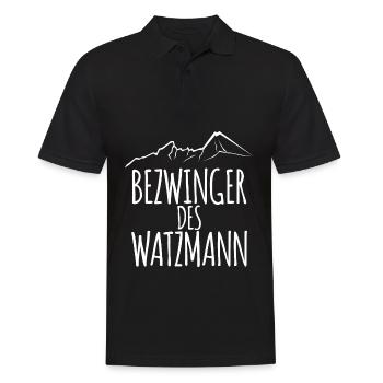 Bezwinger des Watzmann - Männer Poloshirt - Schwarz - Vorne - Kai (181cm)