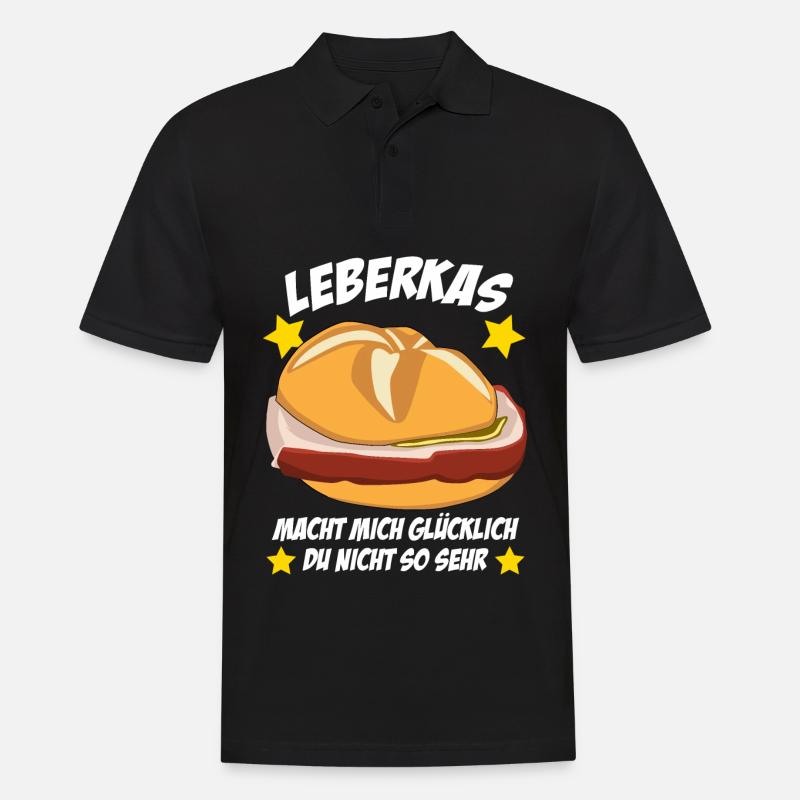 Leberkäse Leberkas - Männer Poloshirt - Schwarz