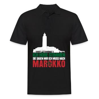 Marokko Amazigh Urlaub Spruch Morocco - Männer Poloshirt - Schwarz - Vorne - Kai (181cm)