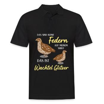Wachteln Federn Wachtel - Männer Poloshirt - Schwarz - Vorne - Kai (181cm)
