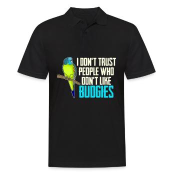 Budgie Budgie Budgerigar - Men's Polo Shirt - black - Front - Kai (181cm)