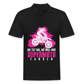 Motorcross Proverbes filles motocross - Polo Homme - noir - Devant - Kai (181cm)