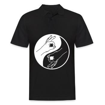 Looked in Looked in - Men's Polo Shirt - black - Front - Kai (181cm)