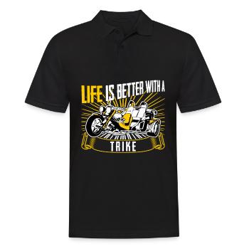 Triker Trikes Trike Rider Saying Trike - Men's Polo Shirt - black - Front - Kai (181cm)