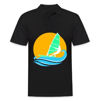 Windsurfing Windsurfing Sea Windsurfer - Men's Polo Shirt - black - Front - Kai (181cm)